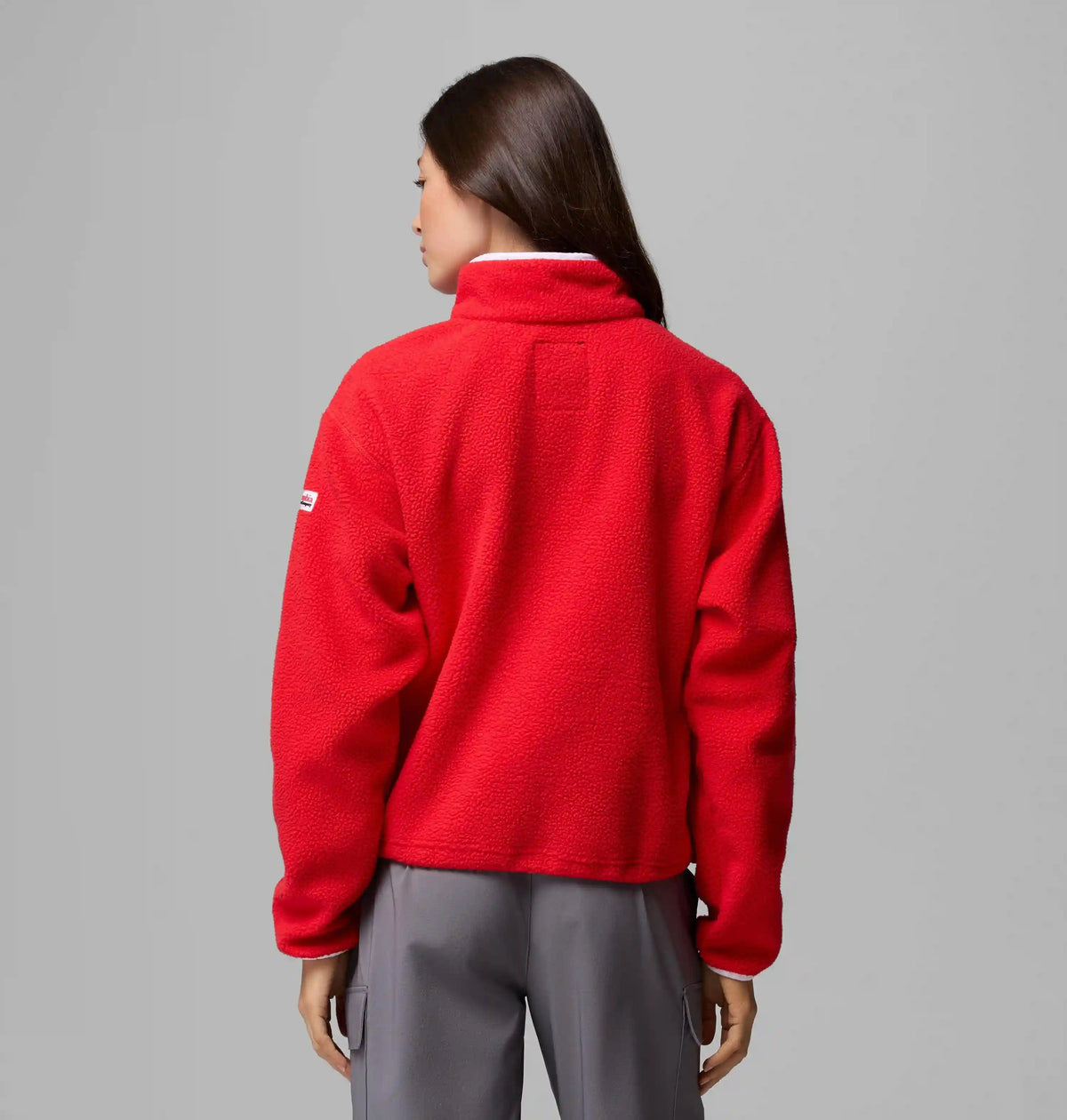 Women's Collegiate Helvetia Cropped Half Snap Fleece - Georgia