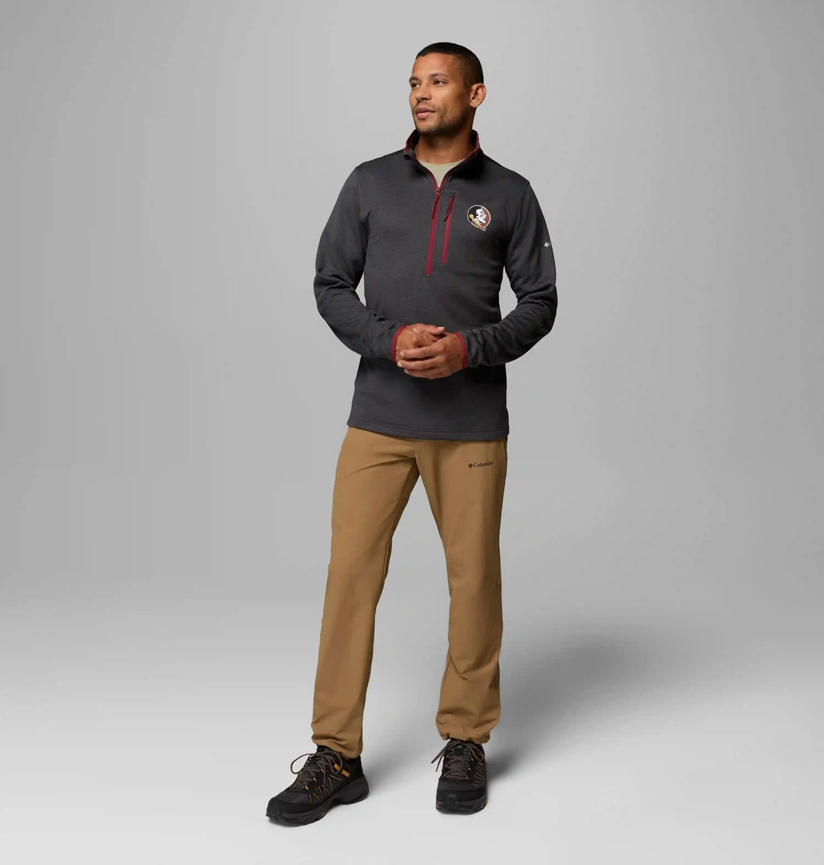 Men's Collegiate Essential Hike Grid Fleece Half Zip - Florida State