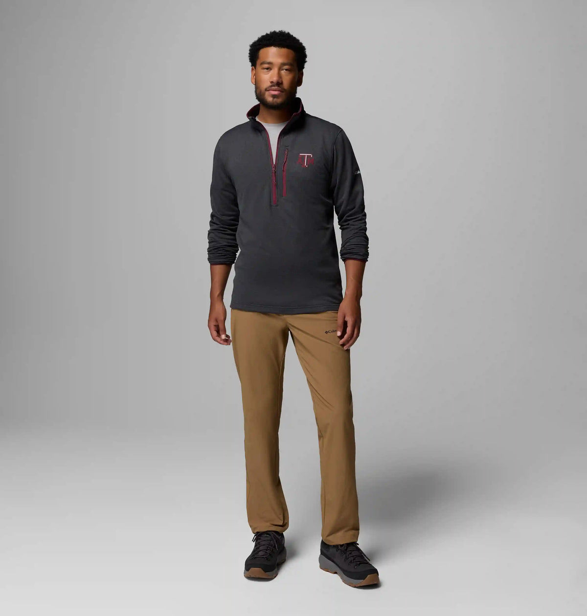 Men's Collegiate Essential Hike Grid Fleece Half Zip - Texas A&M