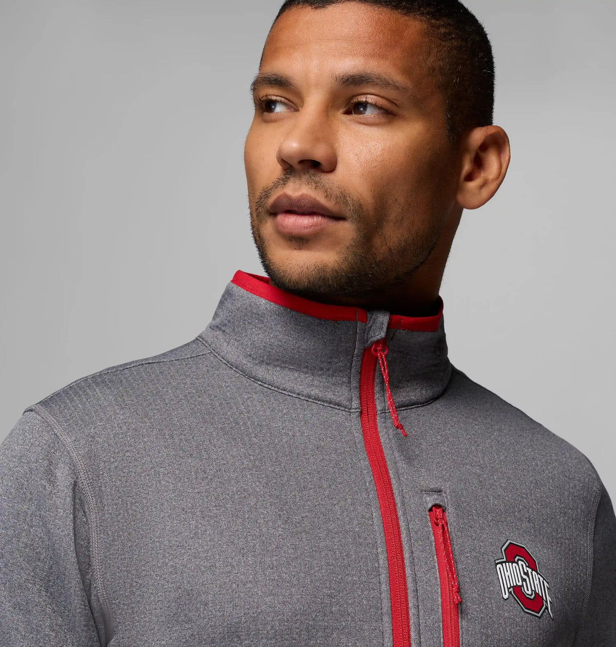 Men's Collegiate Essential Hike Grid Fleece Half Zip - Ohio State