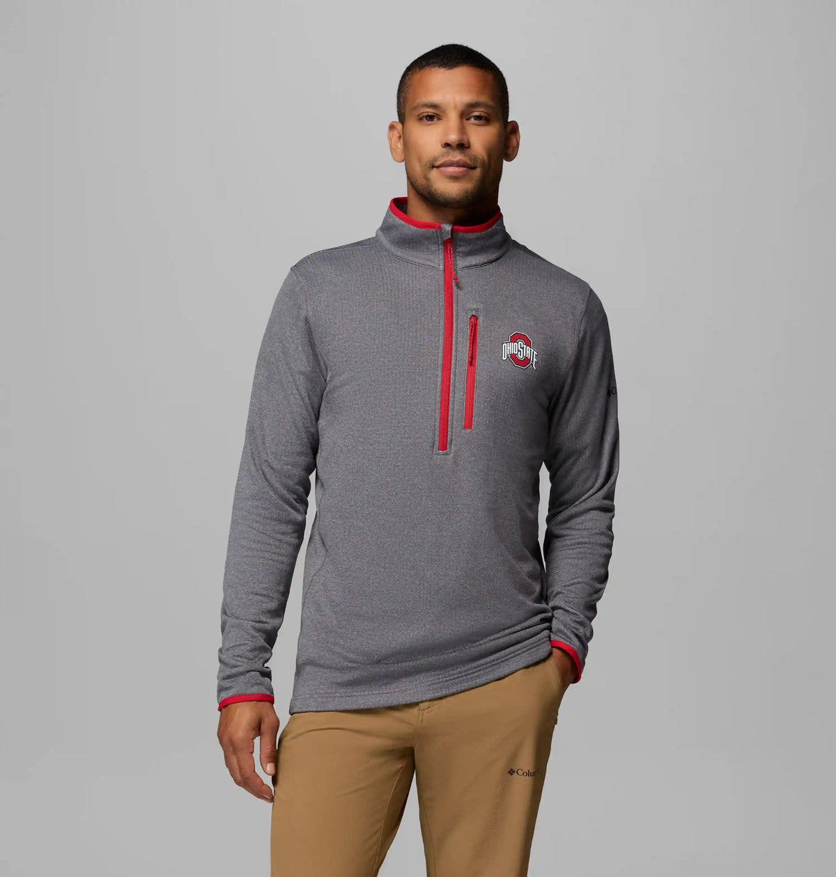 Men's Collegiate Essential Hike Grid Fleece Half Zip - Ohio State