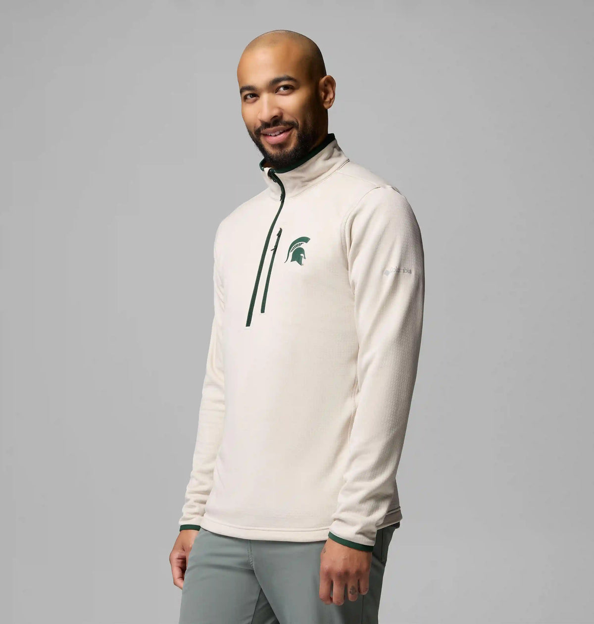 Men's Collegiate Essential Hike Grid Fleece Half Zip - Michigan