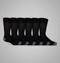 Men's Crew With Pique Footbed Socks - 6 Pack