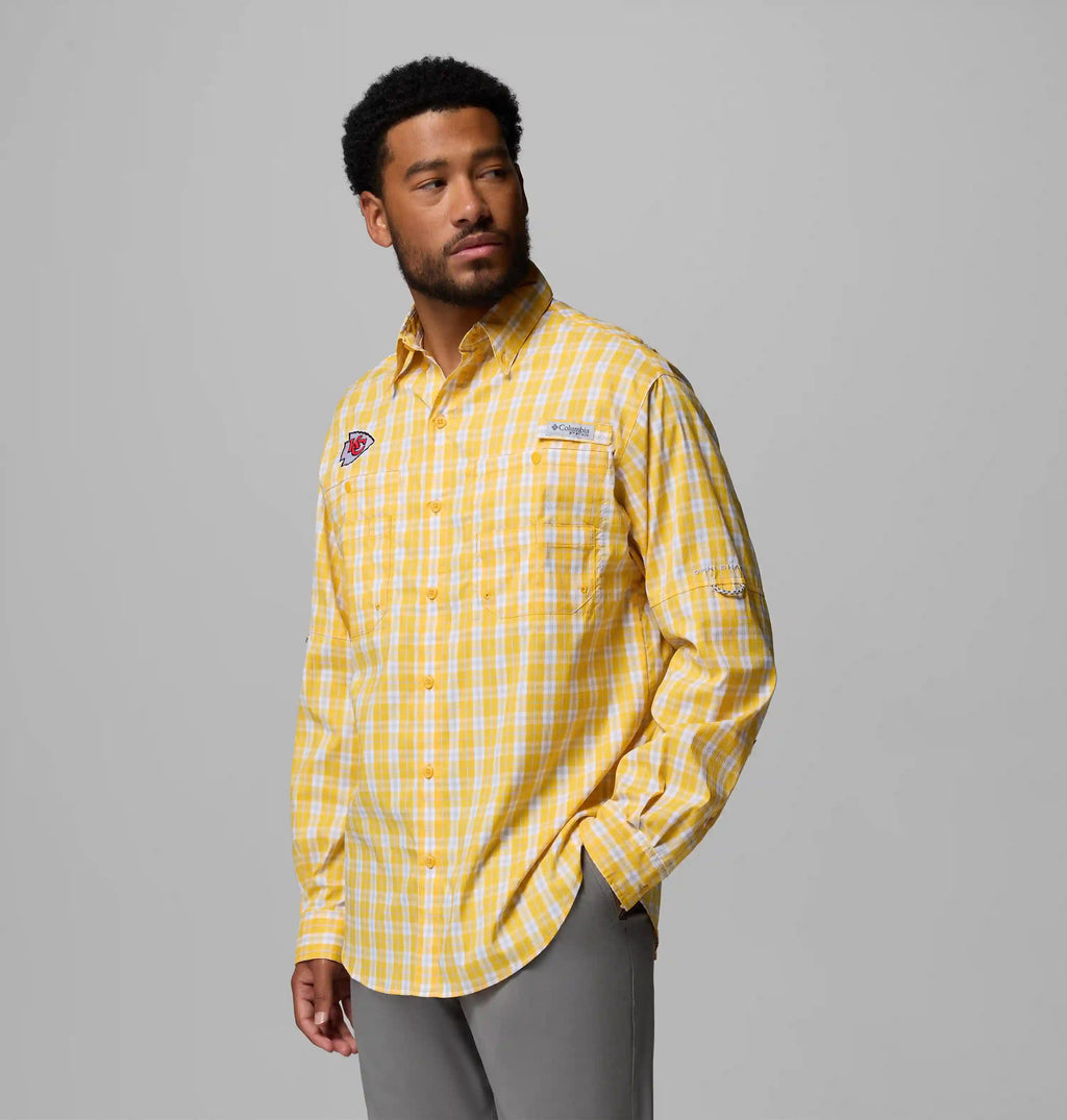 Men's PFG Super Tamiami Long Sleeve Shirt - New Orleans Saints