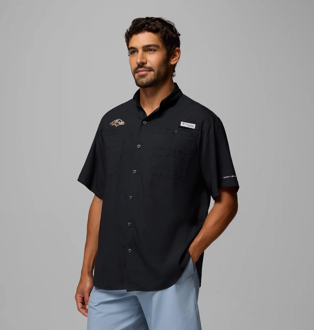 Men's PFG Tamiami Short Sleeve Shirt - Baltimore Ravens
