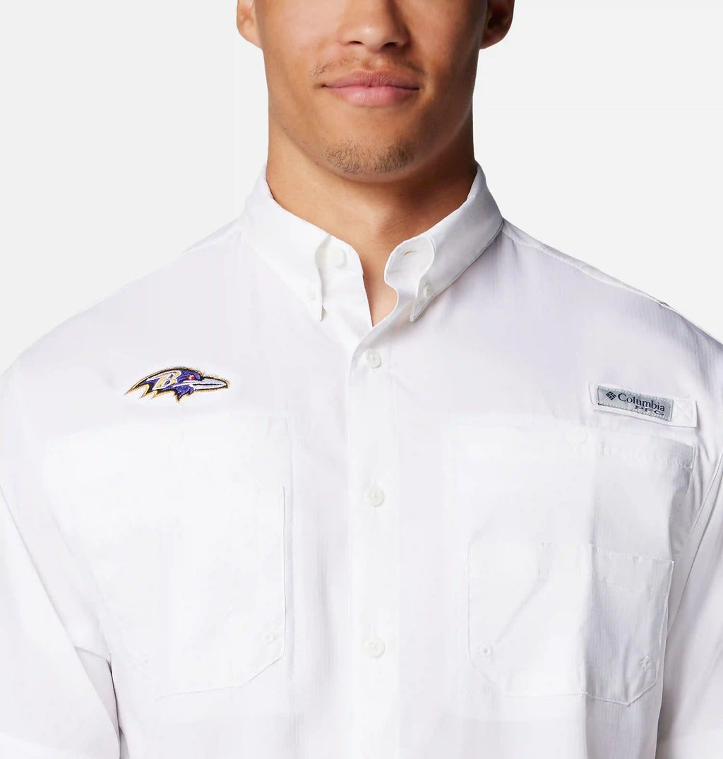 Men's PFG Tamiami Short Sleeve Shirt - Baltimore Ravens
