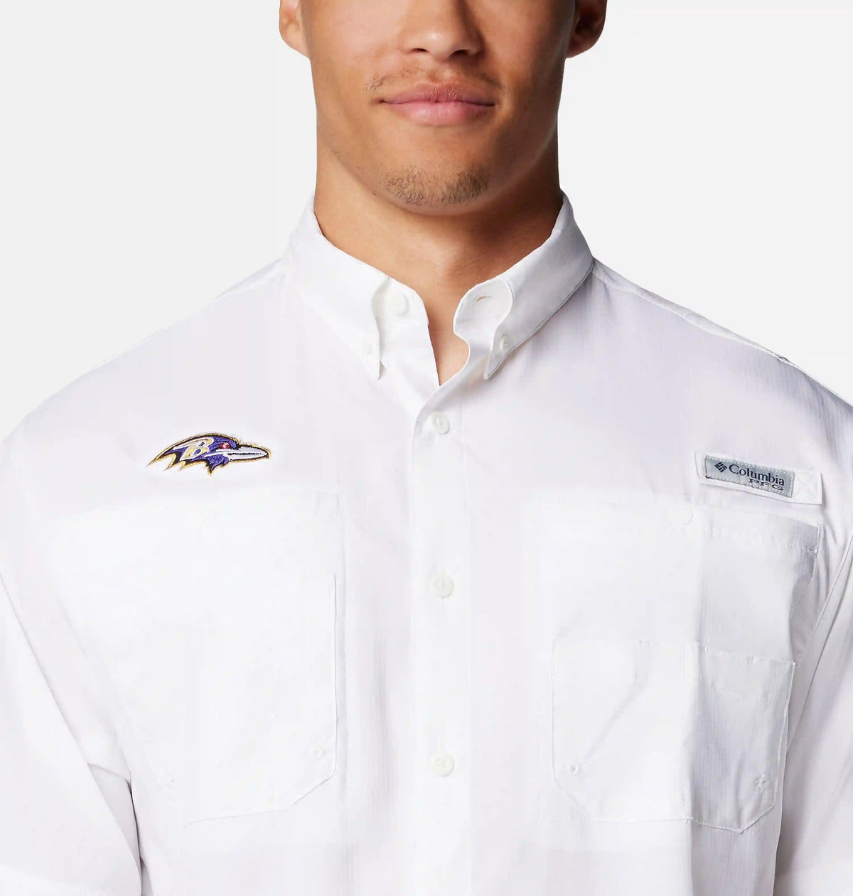 Men's PFG Tamiami Short Sleeve Shirt - Baltimore Ravens