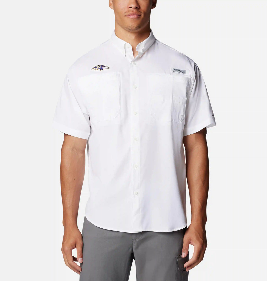 Men's PFG Tamiami Short Sleeve Shirt - Baltimore Ravens
