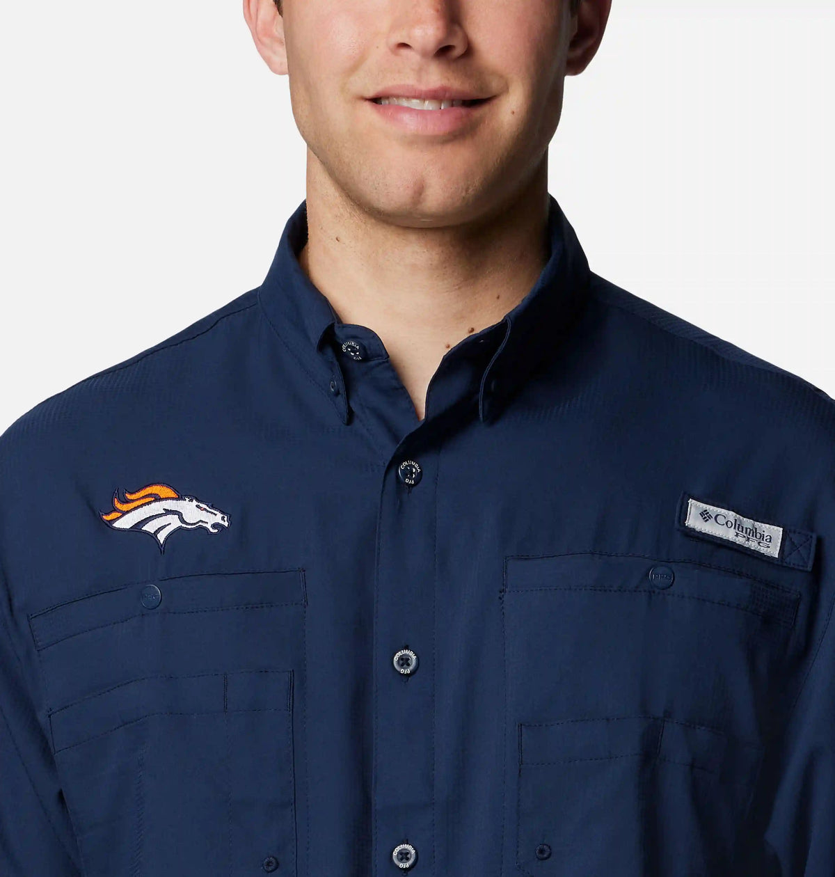 Men's PFG Tamiami Short Sleeve Shirt - Denver Broncos