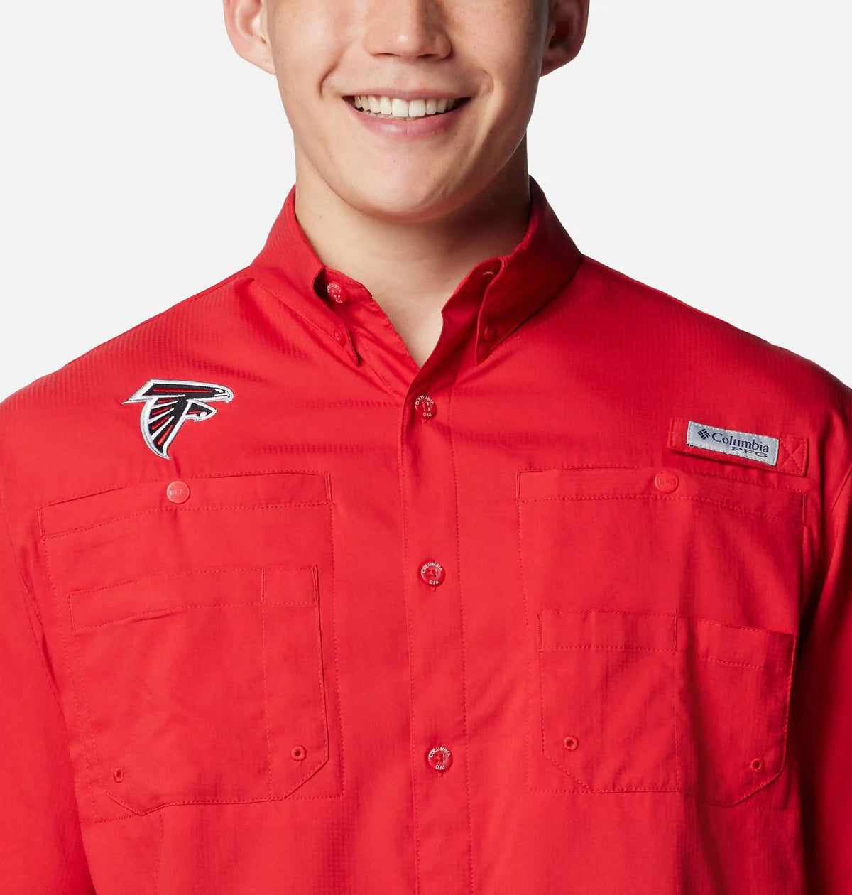Men's PFG Tamiami Short Sleeve Shirt - Atlanta Falcons