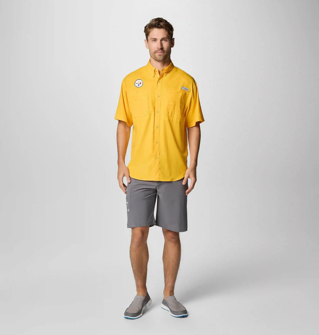 Men's PFG Tamiami Short Sleeve Shirt - Pittsburgh Steelers